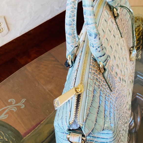 NWT Brahmin LG duxbury Satchel&wallet aquarelle - Picture 6 of 12